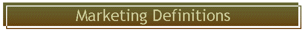 Marketing Definitions